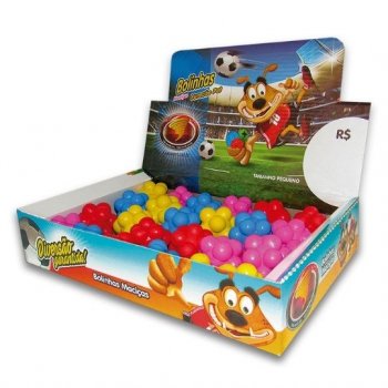 BRINQUEDO CAES BOLA MACICA COL. METEORO 45 mm - EMB C/ 24