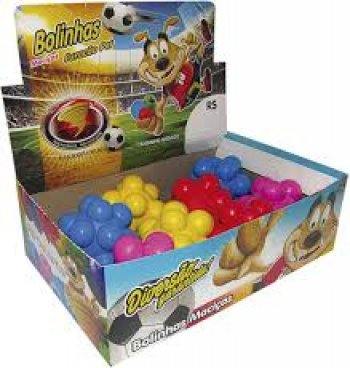 BRINQUEDO CAES BOLA MACICA COL. METEORO 80 mm - EMB C/ 8