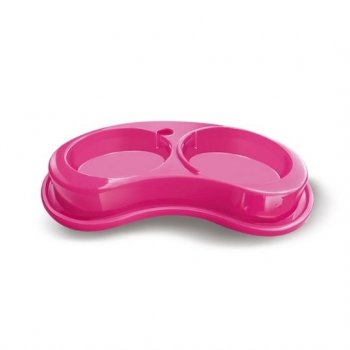 COMEDOURO PLAST. ANTI-FORMIGA JOY DUPLO 600 ml - P (ROSA)