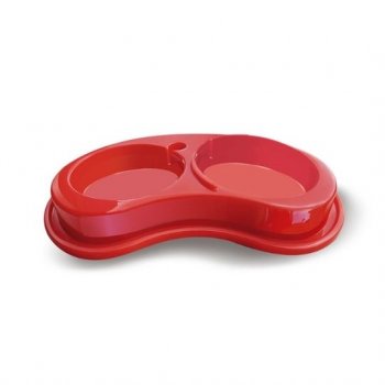 COMEDOURO PLAST. ANTI-FORMIGA JOY DUPLO 600 ml - P (VERMELHO)