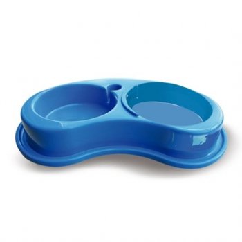 COMEDOURO PLAST. ANTI-FORMIGA JOY DUPLO 1.000 ml - M (AZUL)