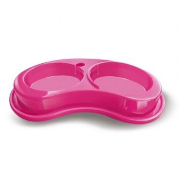COMEDOURO PLAST. ANTI-FORMIGA JOY DUPLO 1.000 ml - M (ROSA)