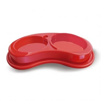 COMEDOURO PLAST. ANTI-FORMIGA JOY DUPLO 1.000 ml - M (VERMELHO)
