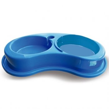 COMEDOURO PLAST. ANTI-FORMIGA JOY DUPLO 1.550 ml - G (AZUL)