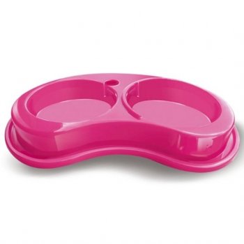 COMEDOURO PLAST. ANTI-FORMIGA JOY DUPLO 1.550 ml - G (ROSA)