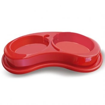 COMEDOURO PLAST. ANTI-FORMIGA JOY DUPLO 1.550 ml - G (VERMELHO)