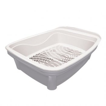 BANDEJA HIG. GATO CLASSIC PLUS FURACAOPET - CINZA (EXPORT)