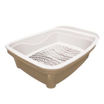 BANDEJA HIG. GATO CLASSIC PLUS FURACAOPET - MARROM (EXPORT)