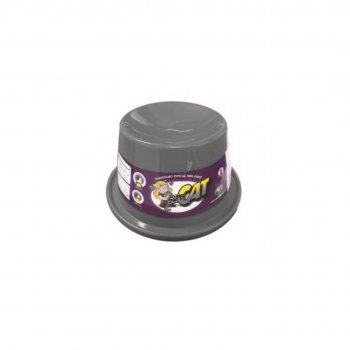 COMEDOURO PLAST. GATO SUPER CAT - 200 ml - CINZA (EXPORT)