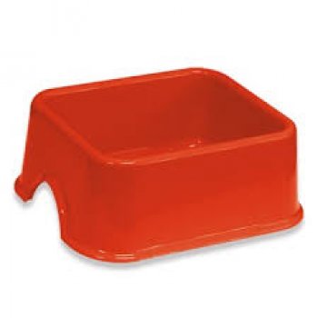 COMEDOURO PLAST. QUADRADO FURACAOPET N4 - 2.000 ml (VERMELHO)
