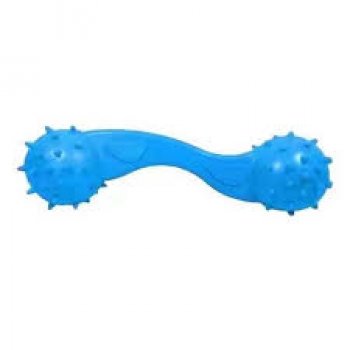 BRINQUEDO CAES HALTERES MACICO DE BORRACHA ESPECIAL - AZUL