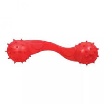 BRINQUEDO CAES HALTERES MACICO DE BORRACHA ESPECIAL - VERMELHO