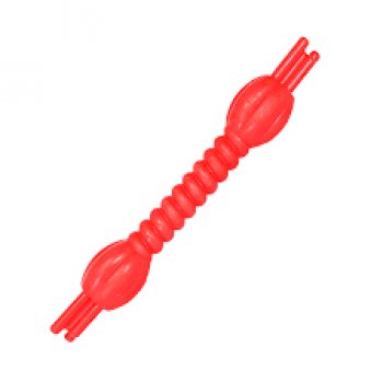 BRINQUEDO CAES BASTAO TORCIDO P/ CAES DE BORRACHA G - VERMELHO
