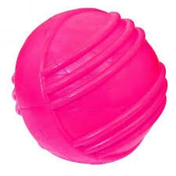 BRINQUEDO CAES BOLA MACICA COL. C/ FRISO 90 mm - SUPER BIG - ROSA