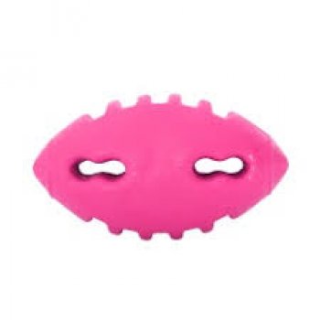 BRINQUEDO CAES BOLA MACICA COL. FUT. AMERICANO BORRACHA - ROSA