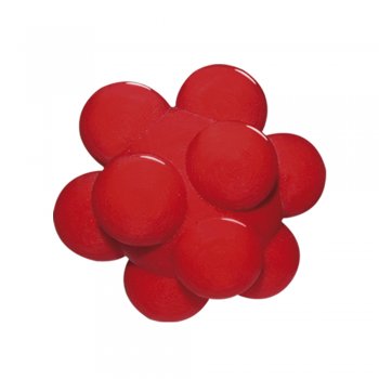BRINQUEDO CAES BOLA MACICA COL. METEORO 60 mm - VERMELHA