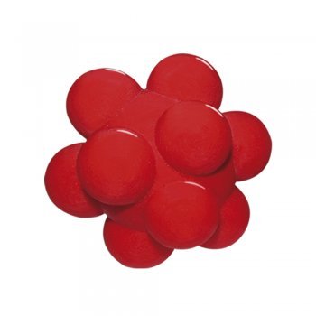 BRINQUEDO CAES BOLA MACICA COL. METEORO 80 mm - VERMELHA