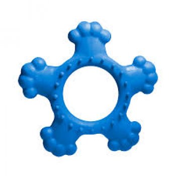 BRINQUEDO CAES ESTRELA BORRACHA FURACAOPET - AZUL