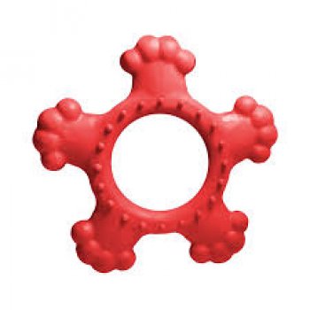 BRINQUEDO CAES ESTRELA BORRACHA FURACAOPET - VERMELHA