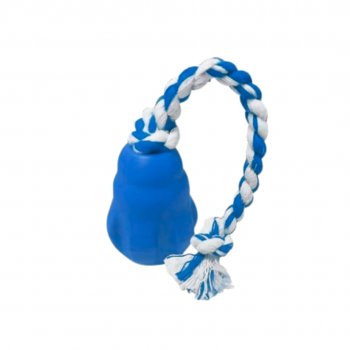 BRINQUEDO CAES KING DE BORRACHA C/ CORDA N2 - M - AZUL