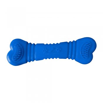 BRINQUEDO CAES OSSO FURACAOBONE BORRACHA N2 - M - AZUL