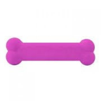 BRINQUEDO CAES OSSO PLAQUE ATAQUE BORRACHA C/ CRAVO N1 - P - ROSA
