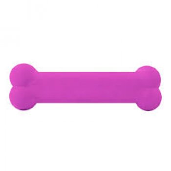 BRINQUEDO CAES OSSO PLAQUE ATAQUE BORRACHA LISO N2 - M - ROSA
