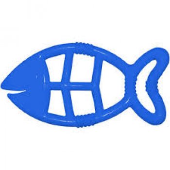 BRINQUEDO CAES PEIXE DE BORRACHA FURACAOPET - AZUL