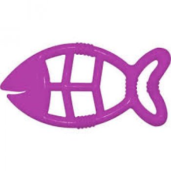 BRINQUEDO CAES PEIXE DE BORRACHA FURACAOPET - ROSA